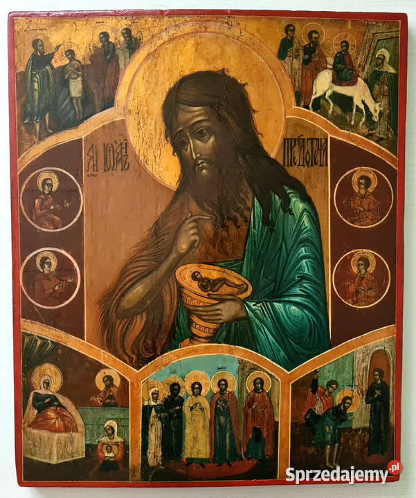 Ikona Święty Jan Chrzciciel Prodromos XIXw 0014 Warszawa