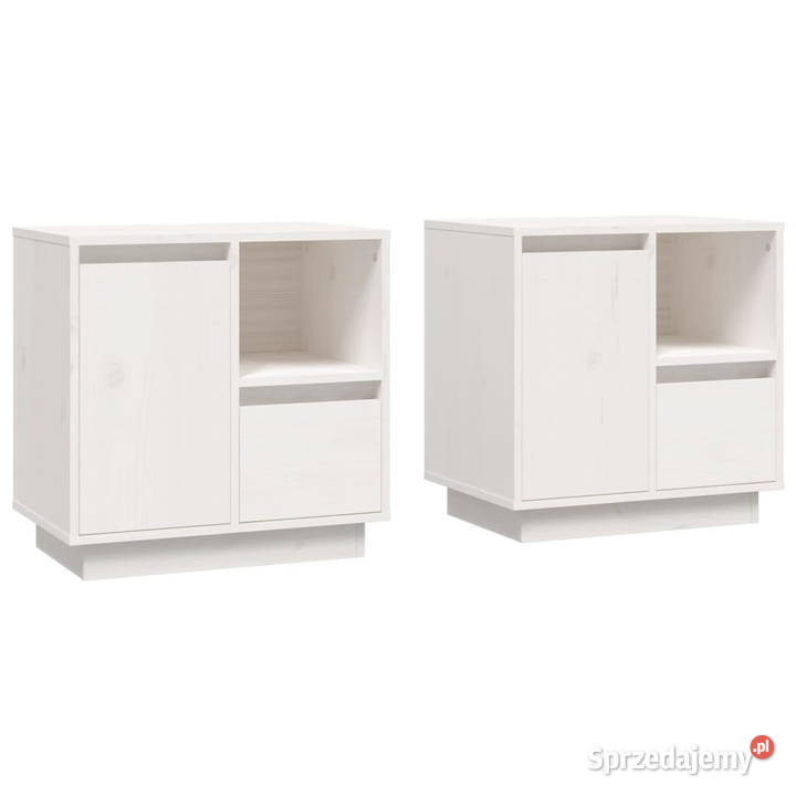 Szafki nocne 2 białe 50x34x50 lite drewno Warszawa