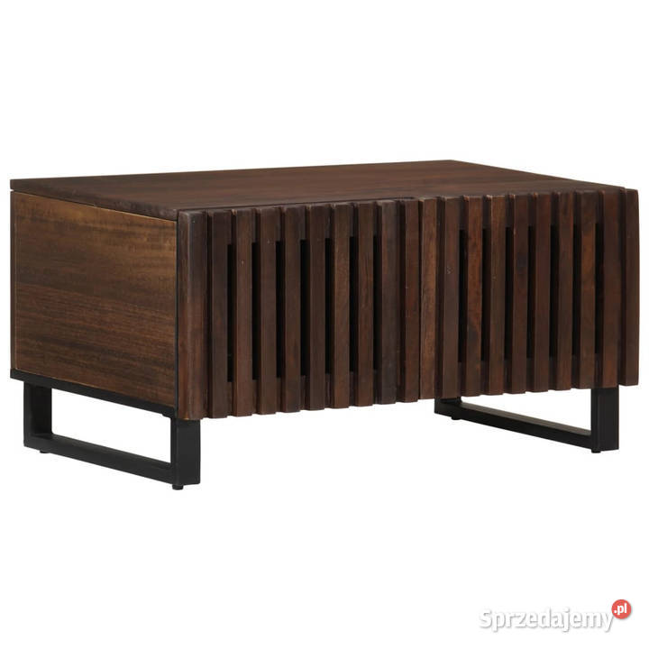 Stolik kawowy brązowy 80x51x40 lite drewno mango Warszawa