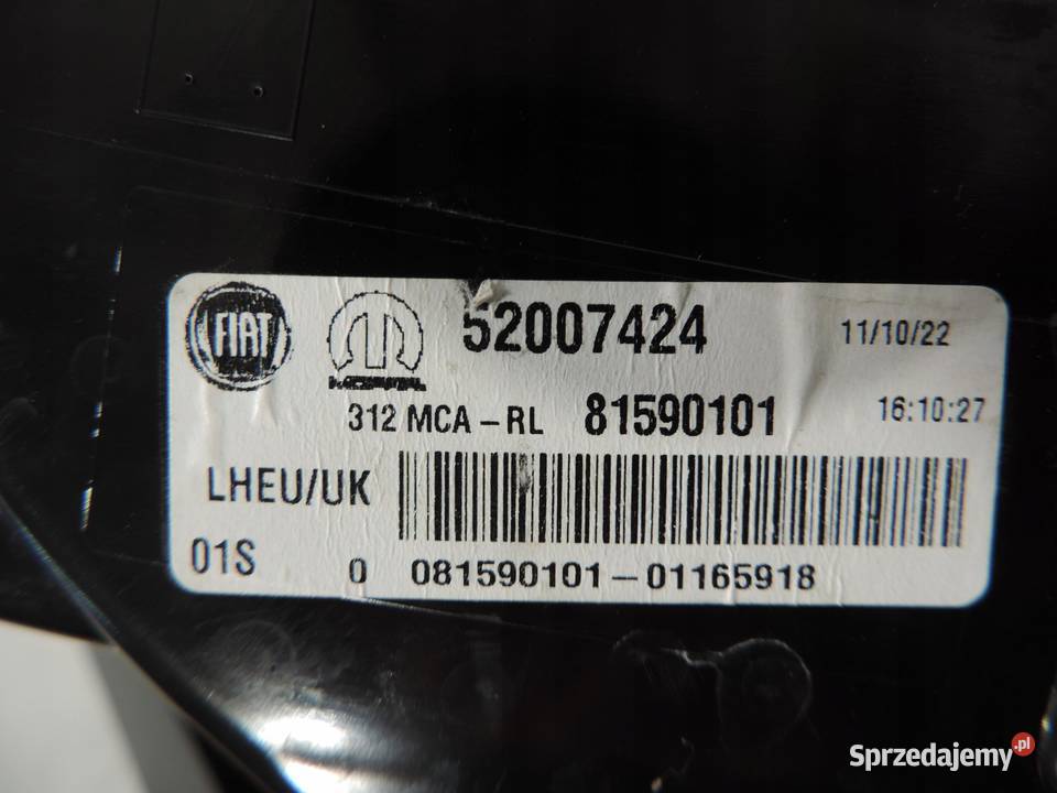 FIAT 500 LAMPA LEWY TYŁ 52007424 osobowe