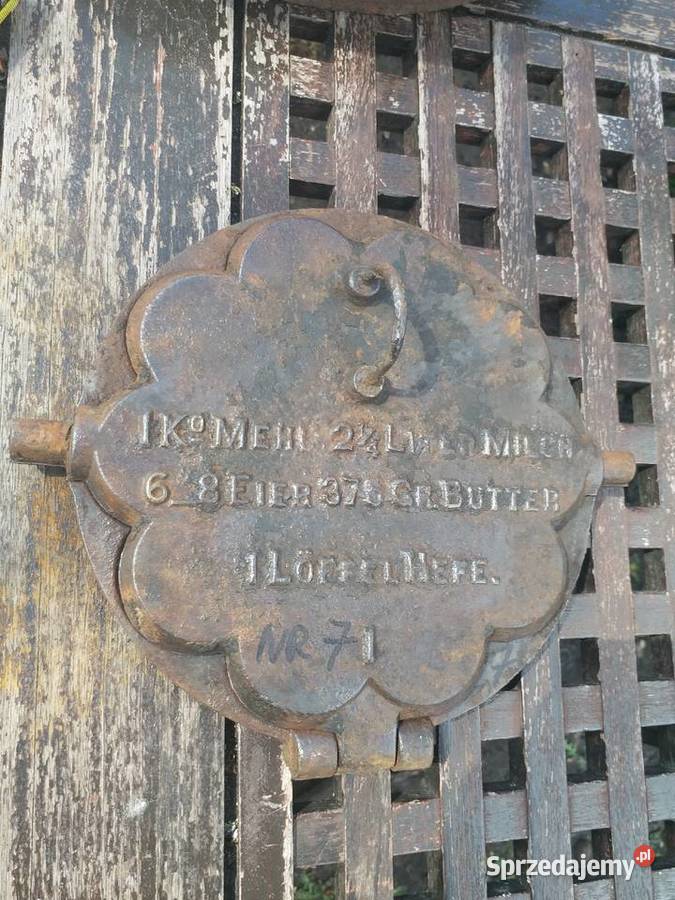 7Poniemiecka przedwojenna żeliwna gofrownica na sprzedam