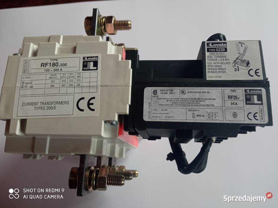 Wyłącznik termiczny 3x200A 11RF 180 200 LOVATO lubuskie Żagań