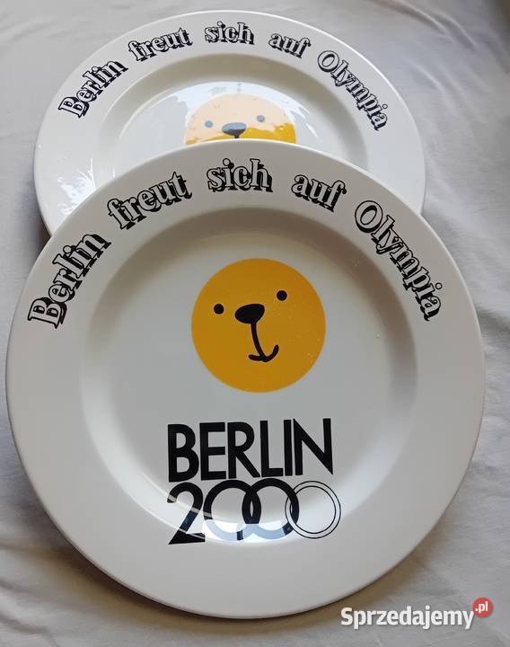 Dwa okolicznościowe talerze Olimpiada Berlin Koźminek