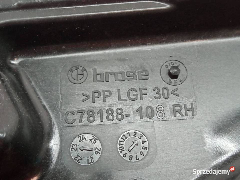 MECHANIZM SZYBY PRAWY PRZÓD 7432232 5A5C892 Bmw Motoryzacja