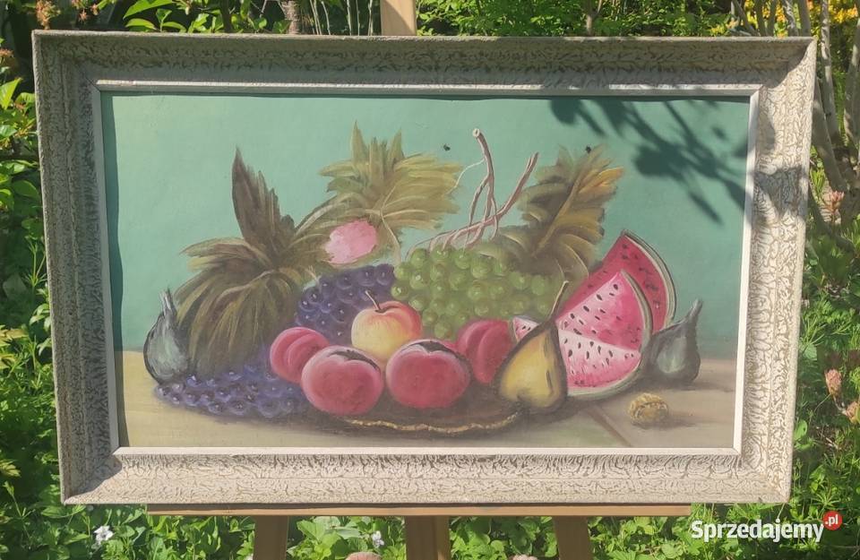 MARTWA NATURA W ORYGINALNEJ STAREJ RAMIE łódzkie Pabianice sprzedam