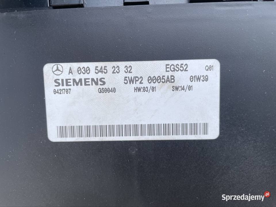 A0305452332 moduł sterownik skrzyni Mercedes c Układ elektryczny, zapłon Szczecin