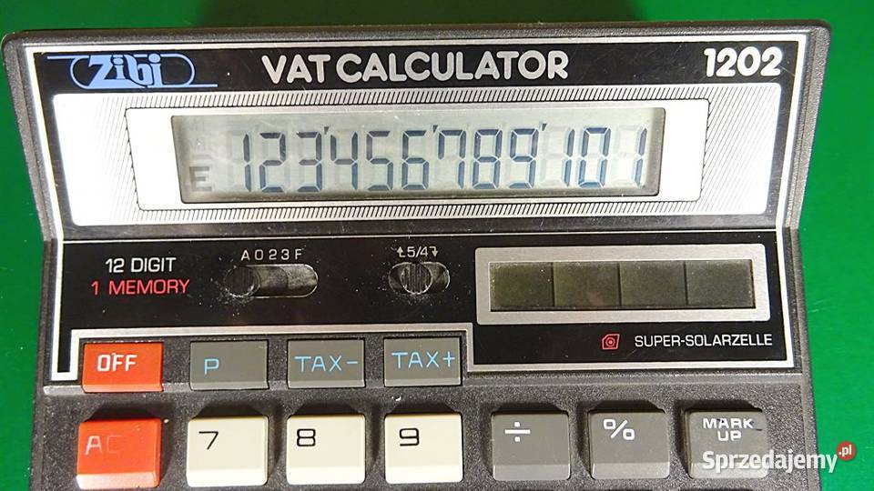 Kalkulator 1202 Vat Calculator 12 digit 1 memory Chorzów