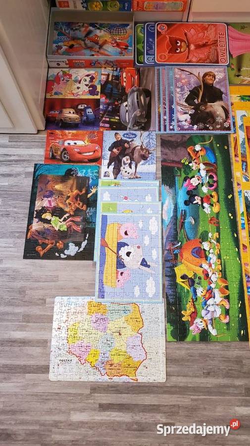 Duża kolekcja puzzli dzieci Trefl Disney i inne Kielce sprzedam