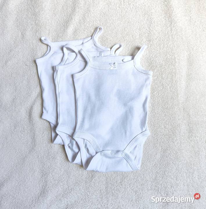 Białe body Sinsay 56 bawełna noworodek newborn Rozmiar 56 Bluzki, koszulki i kaftaniki Szczecin