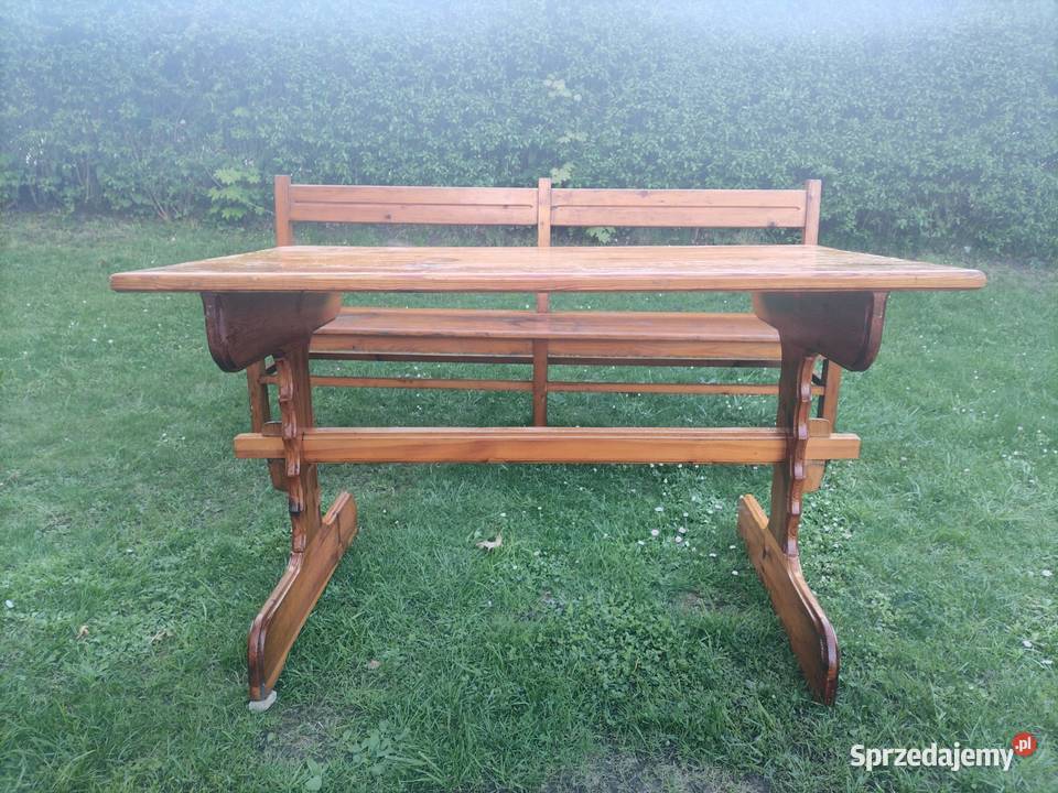 Stół drewniany z ławą 74cm Nysa
