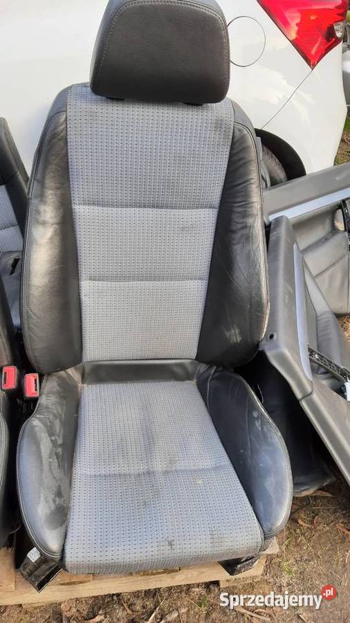 komplet foteli fotele boczki półskóra Opel Dębno