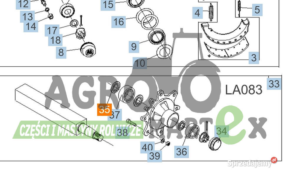 LA094 USZCZELKA 82x140 AMAZONE Wichrów