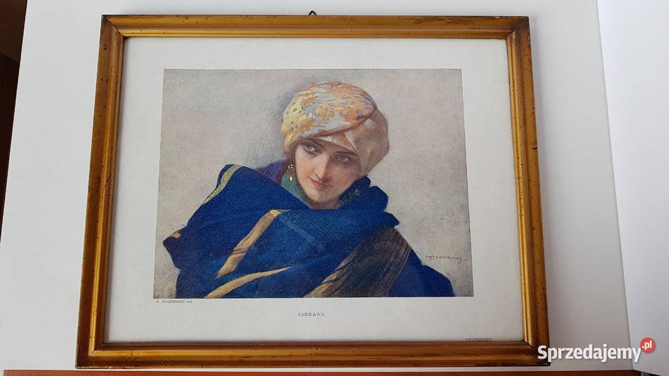 Przedwojenna grafika Ciekawa Piotr Stachiewicz śląskie Dąbrowa Górnicza