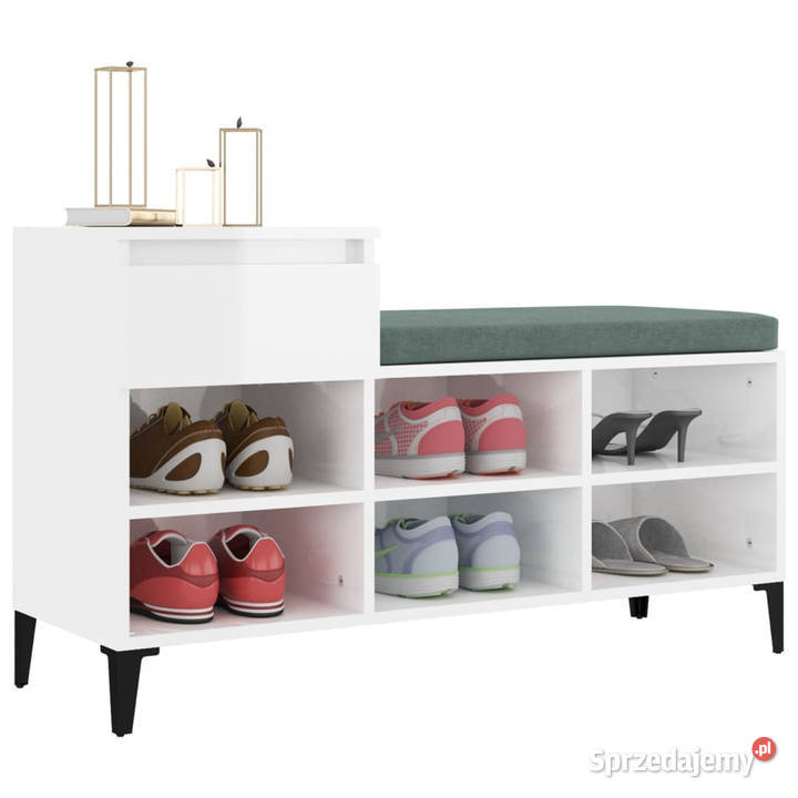 Szafka na buty wysoki połysk biała 102x36x60 Warszawa