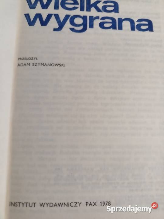 Wielka wygrana proza francuska księgarnia Rok wydania 1978