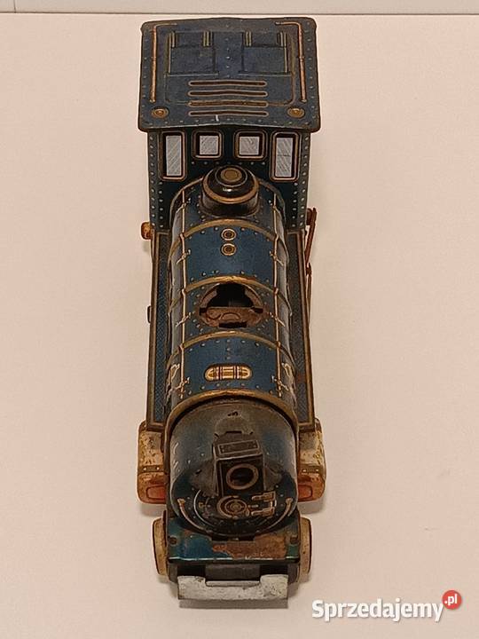 Stara blaszana zabawka LOKOMOTYWA elektryczna