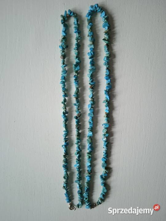 NASZYJNIKI Z NATURALNYCH TURKUSOWYCH HOWLITÓW Piła