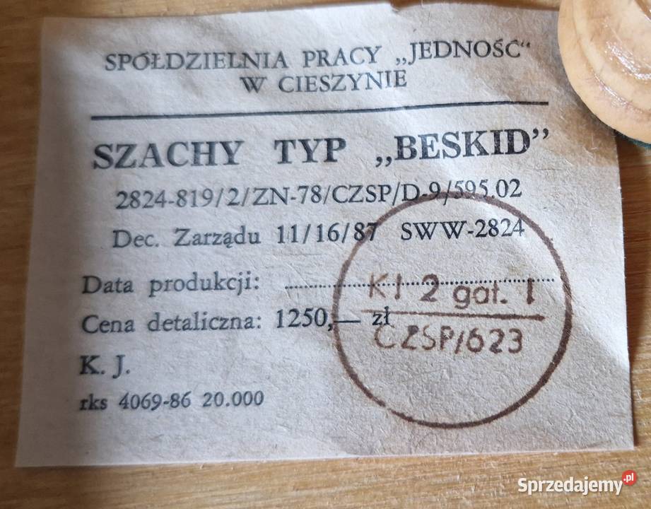 Kolekcjonerskie szachy drewniane typ Beskid Pozostałe Lublin sprzedam