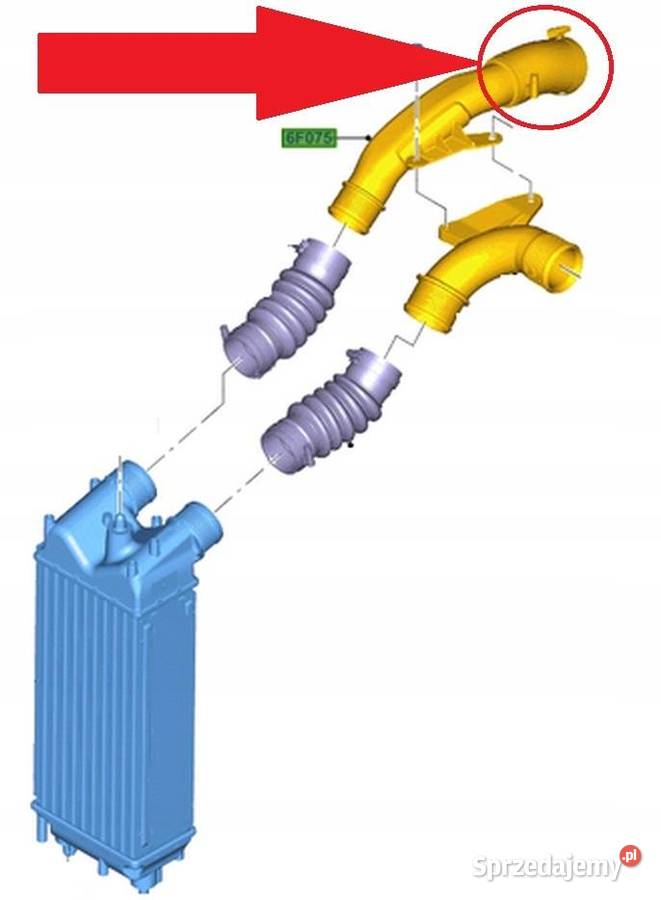 PRZEWÓD RURA INTERCOOLERA TURBO FORD FIESTA BMAX