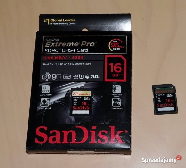 Karta SanDisk SDHC Extreme Pro 16 GB UHSI Card Akcesoria mazowieckie Warszawa