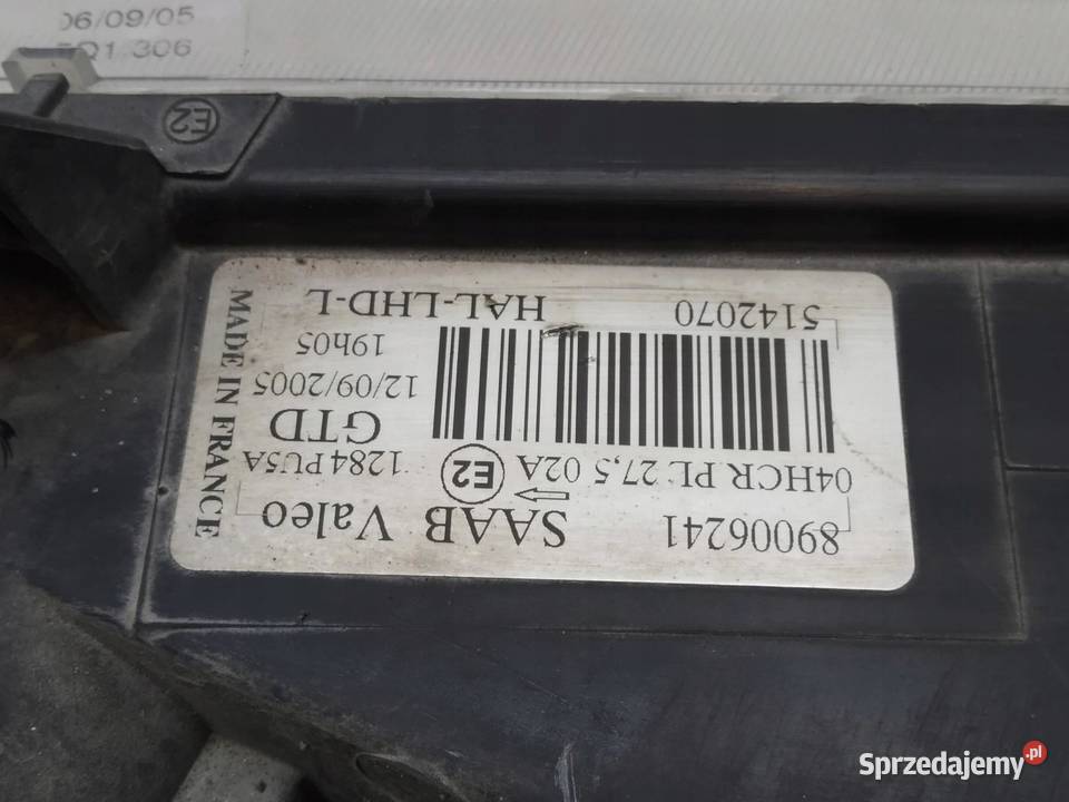LAMPA PRZÓD LEWA EU 5142070 Saab 95 I 19972009
