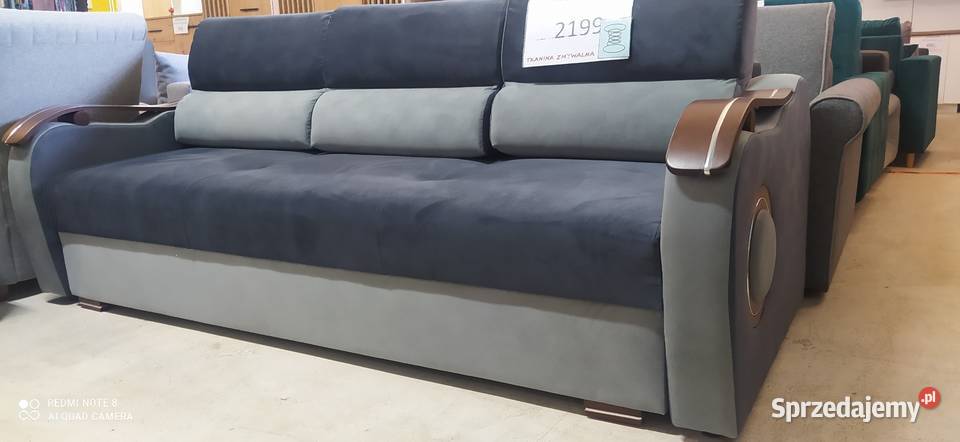 KANAPA NA SPRĘŻYNACH TKANINA ZMYWALNA