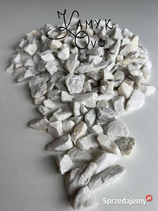 Grys Ogrodowy Biały Kamień Dekoracyjny do Ogrodu Żwir i kamienie Trzebiel