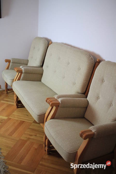 Piękny komplet wypoczynkowy 2 fotele kanapa Pszczyna