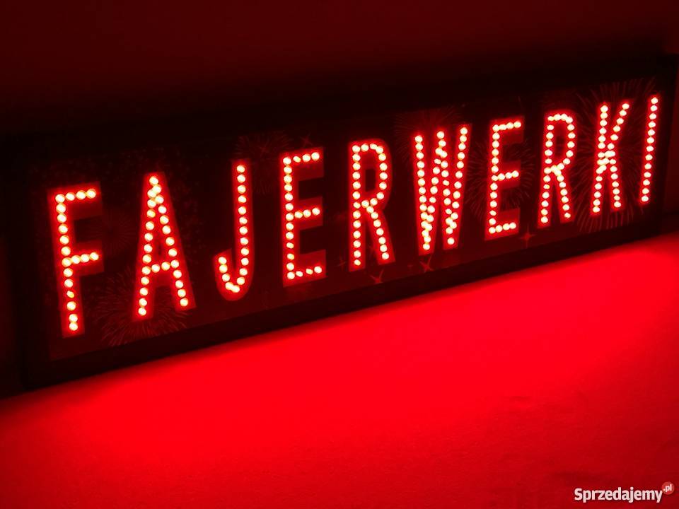 Fajerwerki 90x25 zewnętrzna reklama diodowa Pomiechówek sprzedam