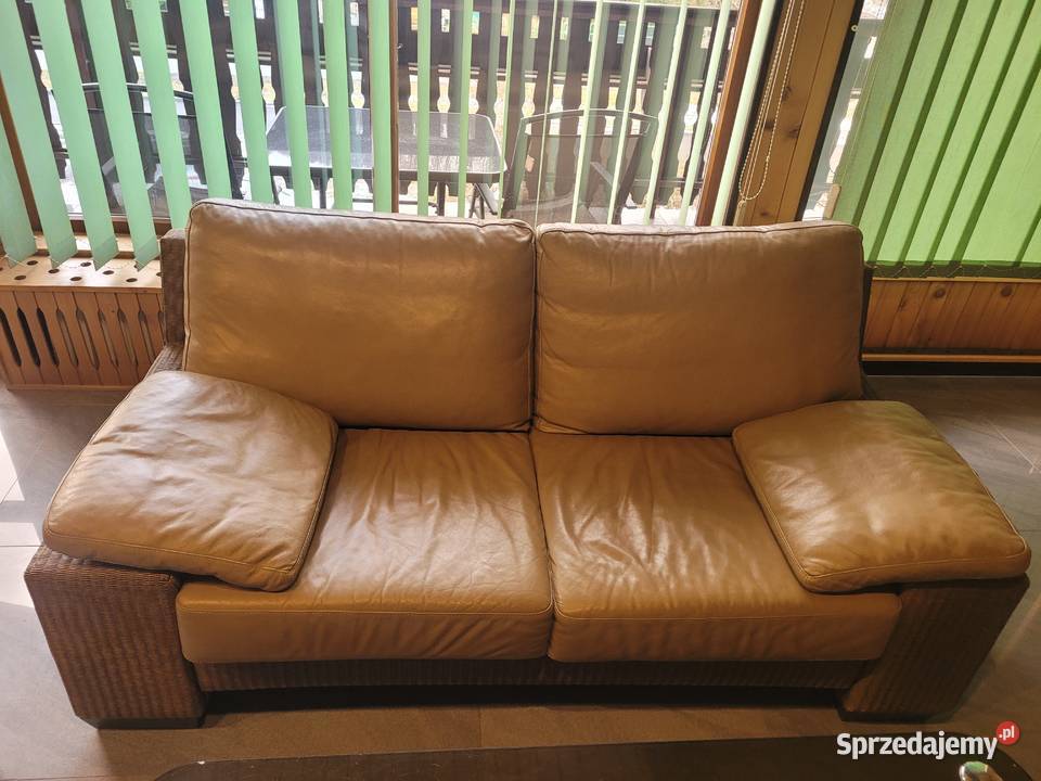 Dwie Sofy Rattanowe Lloyd Loom 3 osobowa i 2