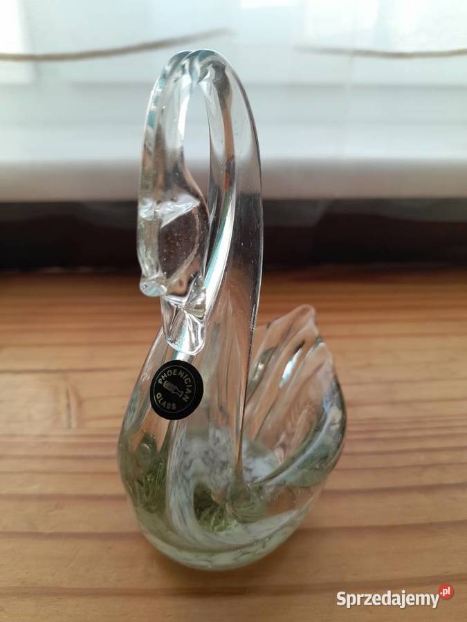 Figurka łabędzia Phoenician Glass wys15 oryginał Kostrzyn nad Odrą sprzedam