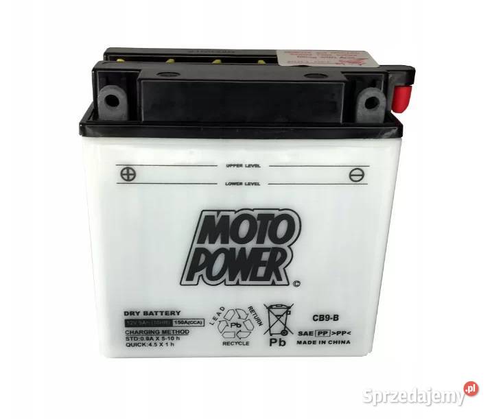 Akumulator Motocyklowy MotoPower CB9-B YB9-B 12V 9Ah 130A L+ Gliwice ...