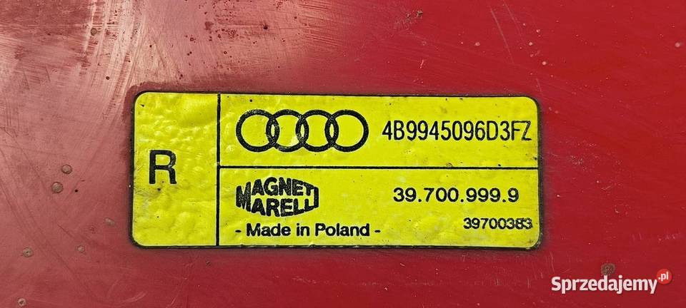 LAMPA PRAWA TYŁ AUDI A6 C5 4B9945096D osobowe Pozostałe kujawsko-pomorskie Lipno
