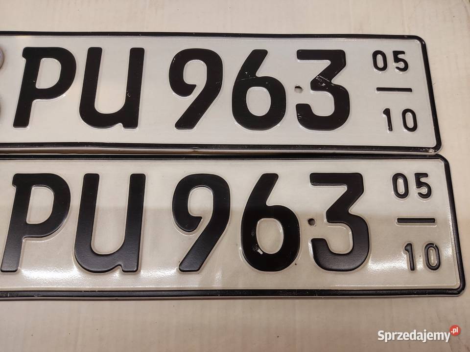 Tablica rejestracyjna Niemcy 2 sztuki APU963 Antyki, Sztuka, Kolekcje opolskie Głuchołazy sprzedam