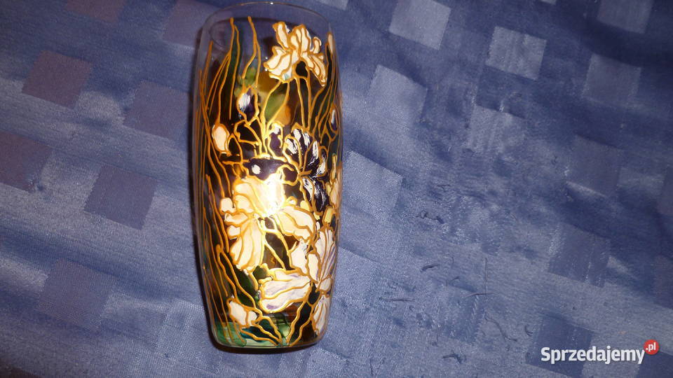 Flakonik szklany ręcznie malowany Pozostałe Kraków