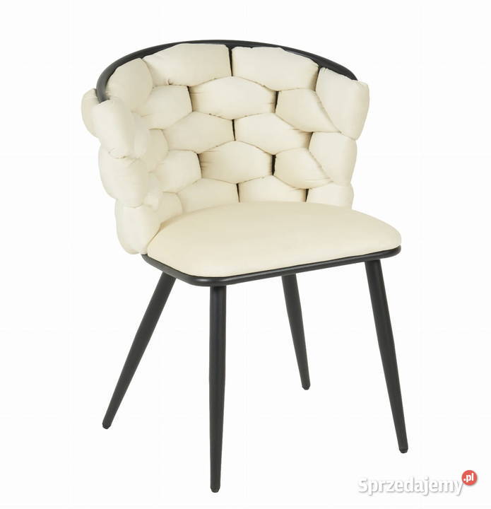 Krzesło jasnoczarne Glamour Nowojorskie Prima Golkowice