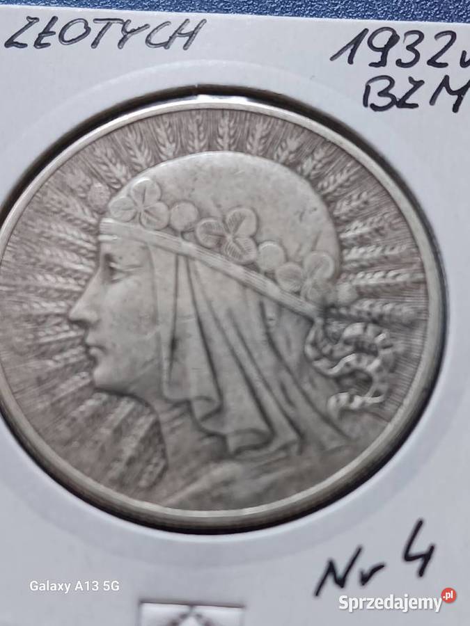 10 złotych Głowa Kobiety 1932 r 4bez znaku Konin