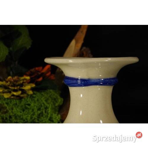 Wazon ceramiczny ręcznie malowany kobaltowe