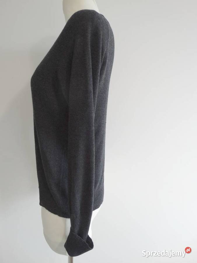 Sweter Wełniany Kaszmir Merino Wiskoza Szary podlaskie Łomża
