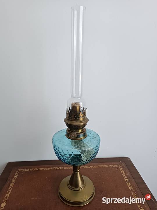 Stara lampa naftowa mosiądz Francja Budzyń
