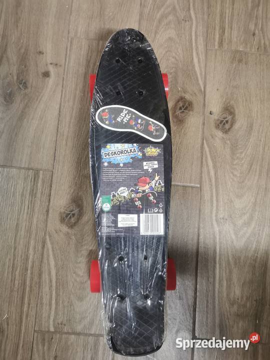 Deskorolka Fiszka czarna czerwone kółka Nowa Ruda Śląska
