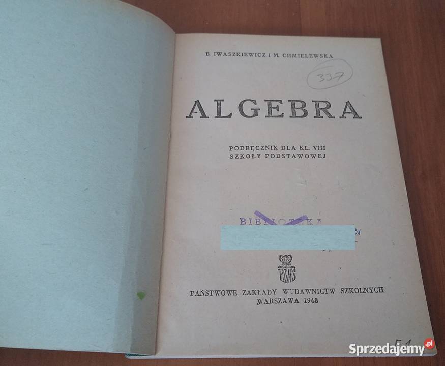 Algebra podręcznik kl VIII szkoły podstawowej