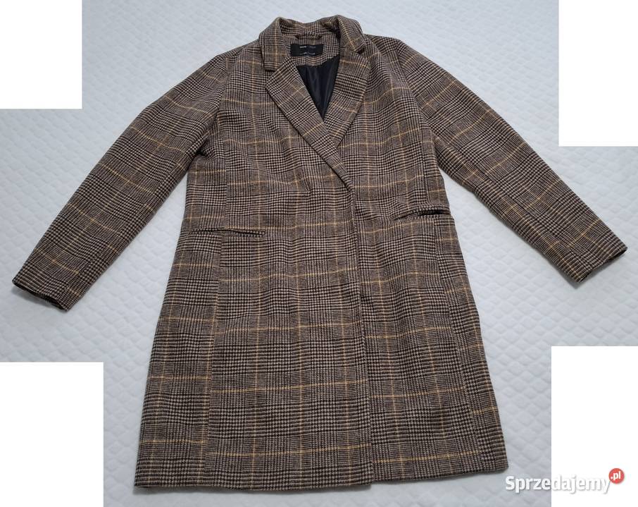 Płaszcz damski długi rękaw brązowy Sinsay XXL 44 brązowy/beżowy Czeladź