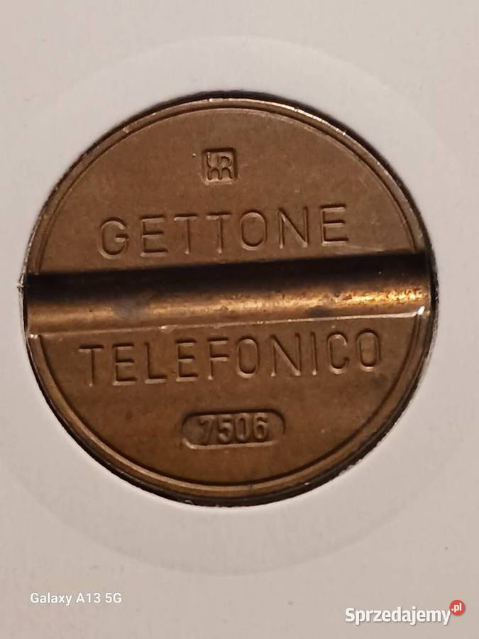 Żeton telefoniczny Włochy 06 1975 r Rzadkość Konin