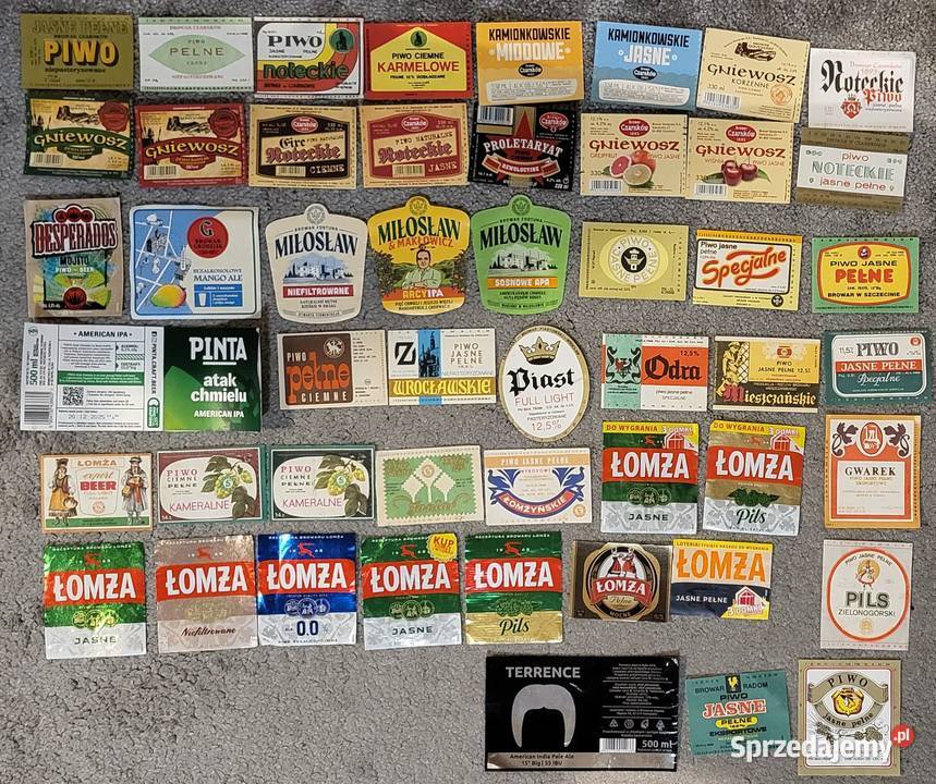 Etykiety piwne zestaw 359 etykiet polskie Ząbki sprzedam