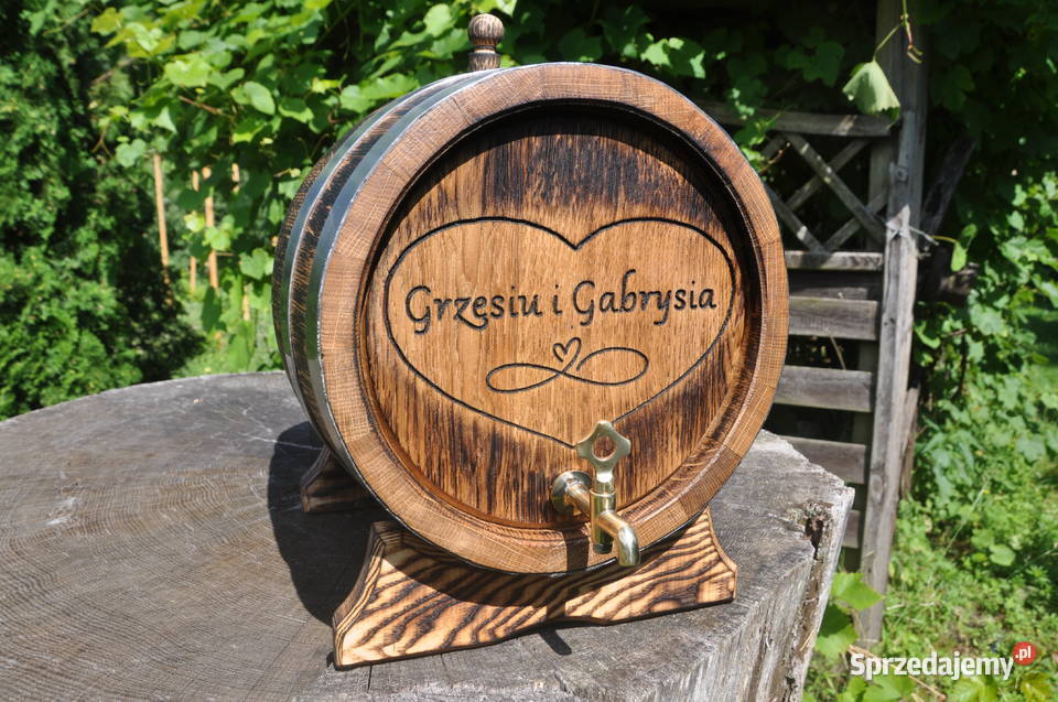Beczki Dębowe na stół Weselny Prezent Na bimber