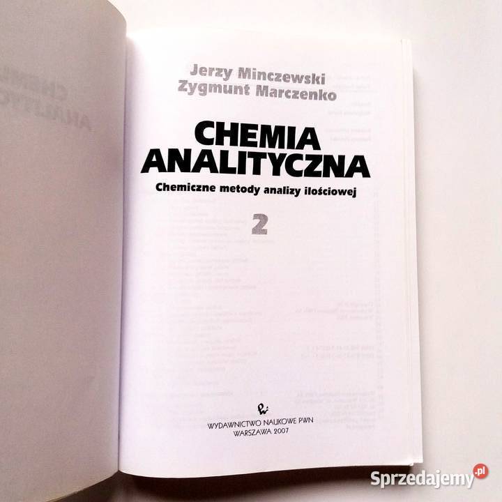 Jerzy Minczewski Zygmunt Marczenko Chemia Łódź sprzedam