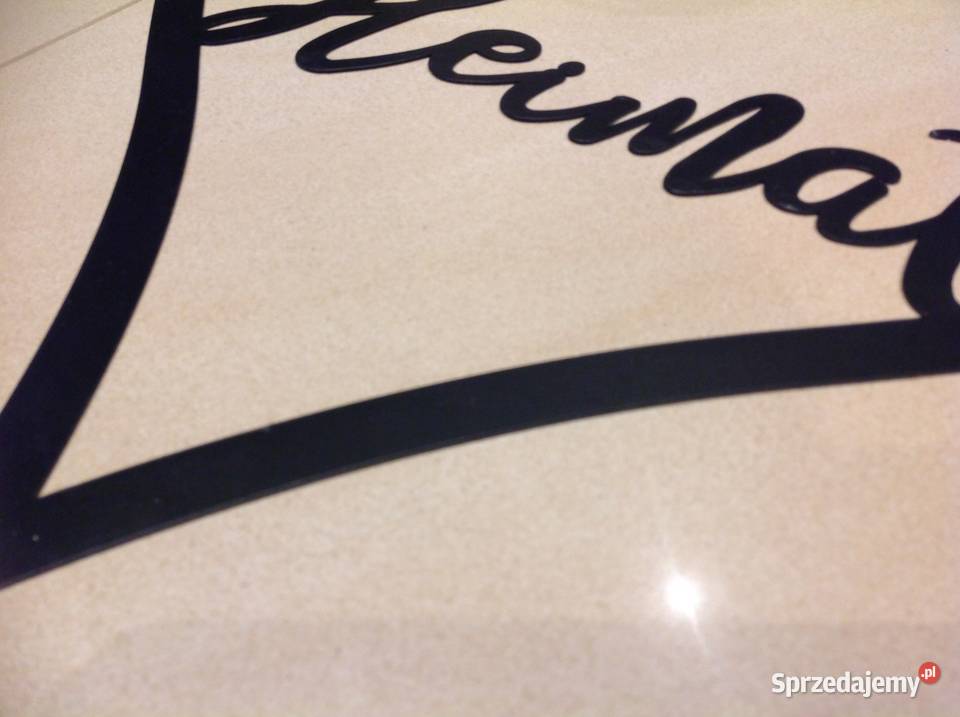 Czarne Serce Metalowe Napis na Ścianę Dekoracja lubuskie Nowa Sól