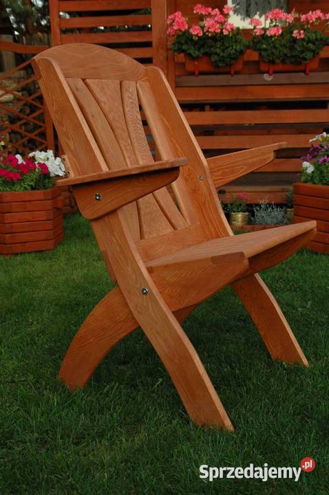 Krzesło ogrodowe drewniane składane tarasowe X sprzedam