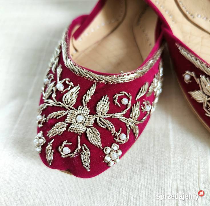 Indyjskie buty baleriny khussa 37 38 zdobione zachodniopomorskie Szczecin